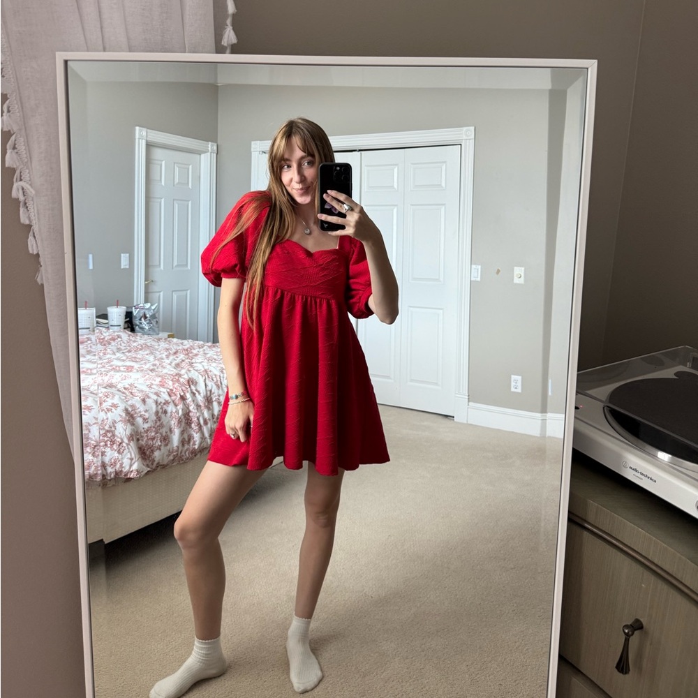 Free people red mini dress